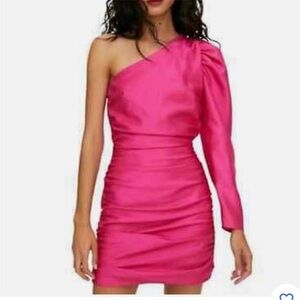 NWT Aritzia Wilfred one shoulder rhapsody mini dress Pink Size 2 B28
